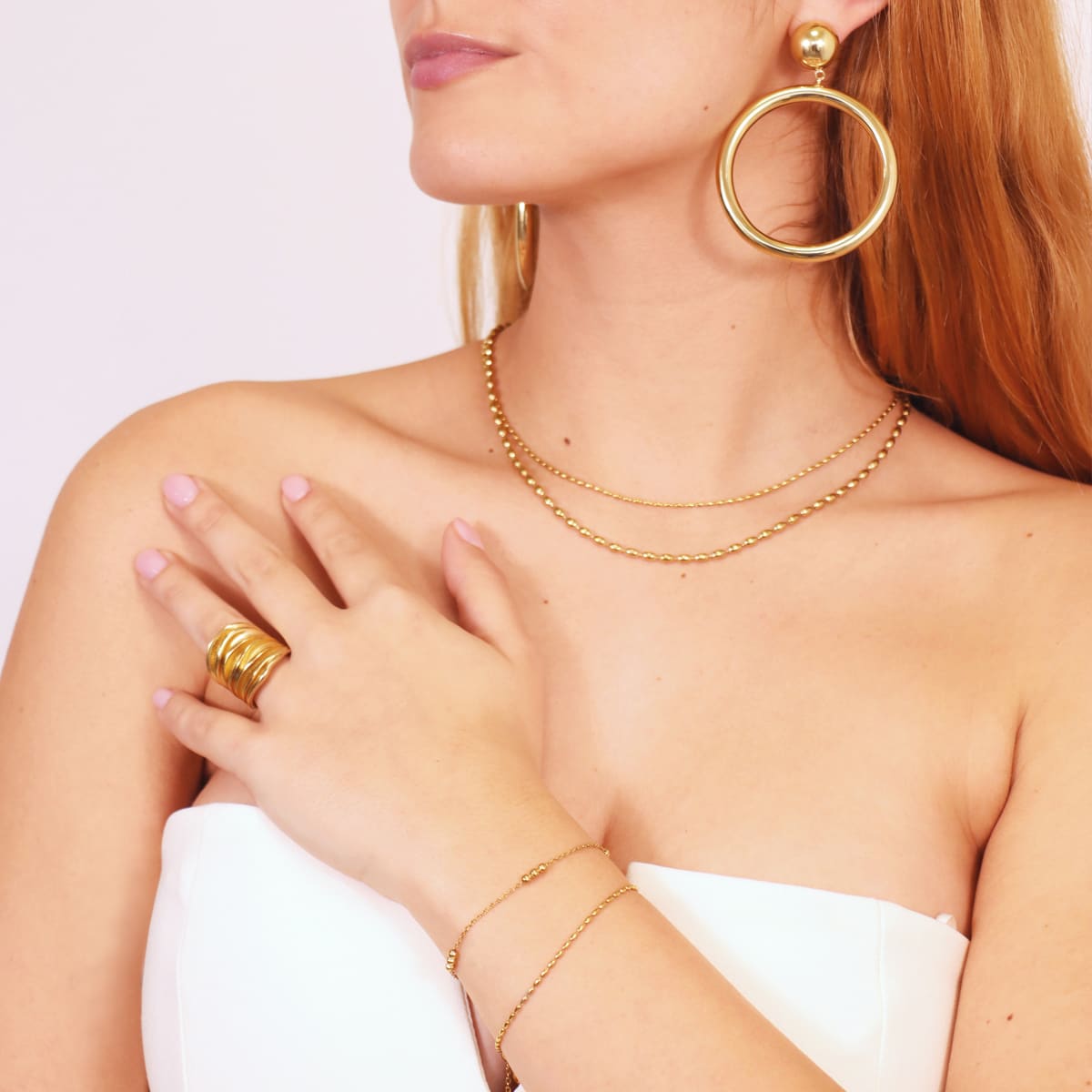 Pendientes Summer Essentials Coconut Dorado Anartxy