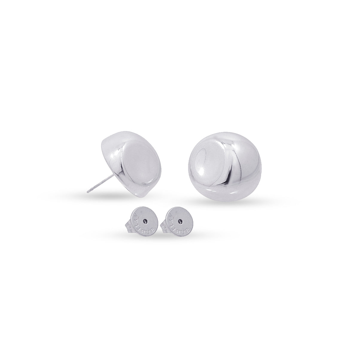 Pendientes Waves Pebble Plateado Anartxy