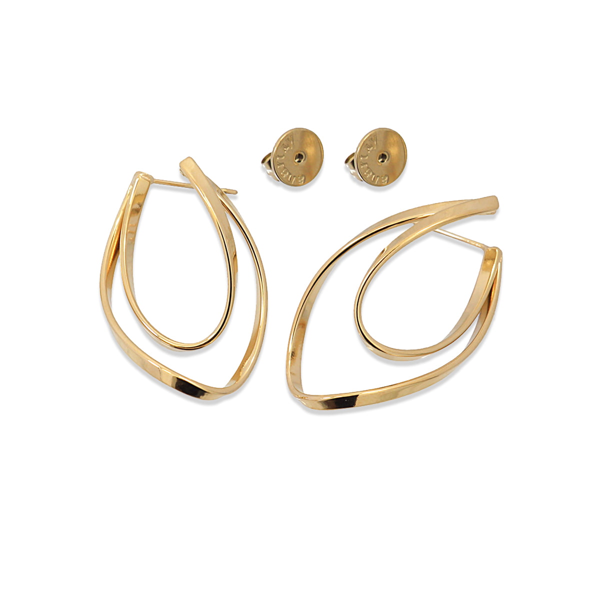 Pendientes Waves Twisting Dorado Anartxy