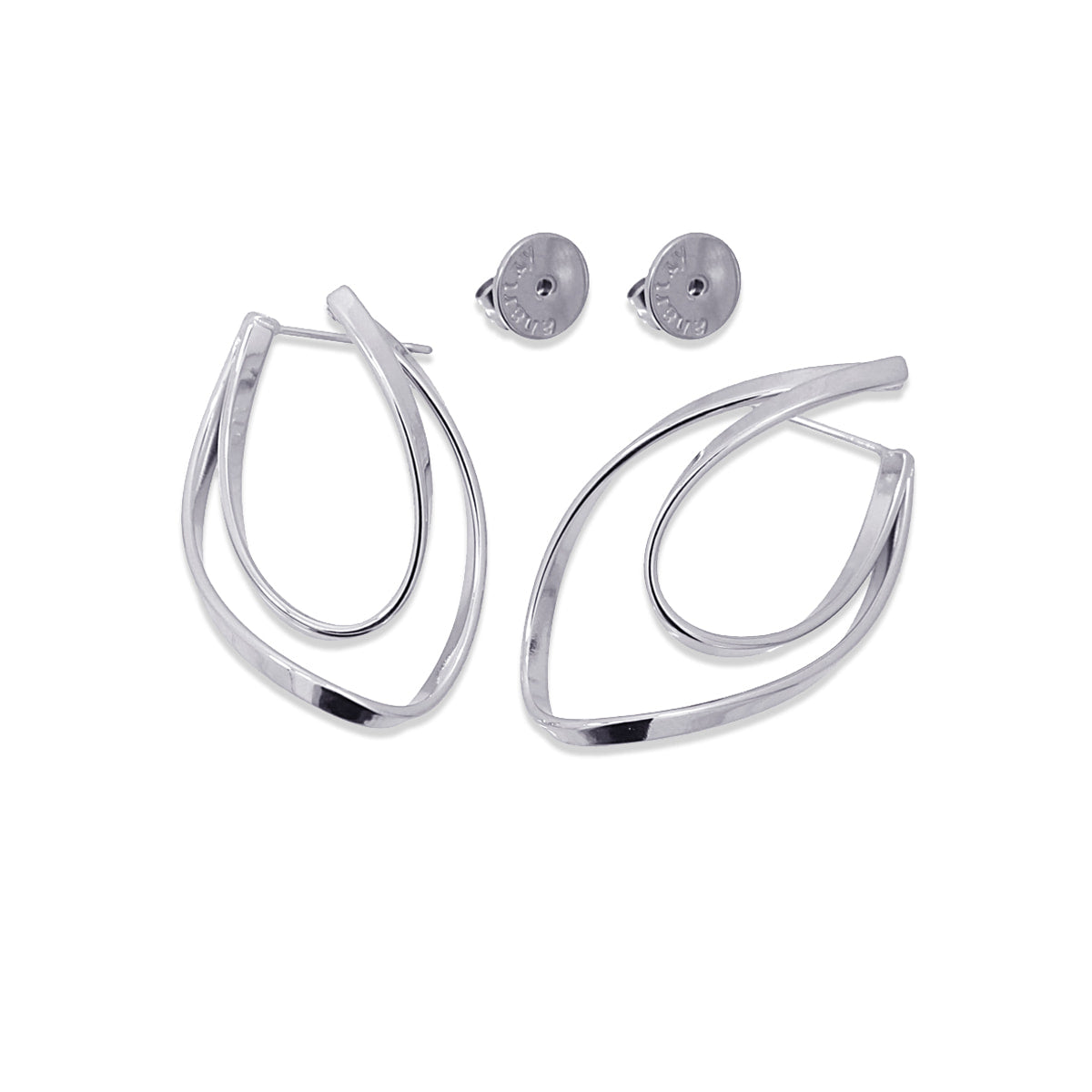 Pendientes Waves Twisting Plateado Anartxy