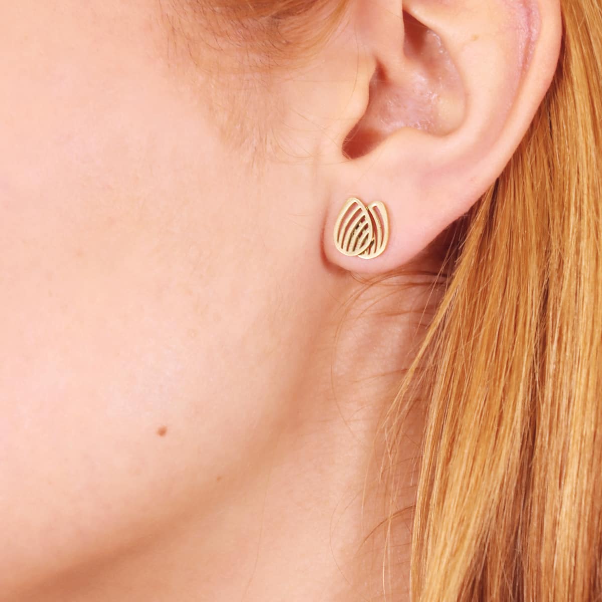 Pendientes Oasis Date Plams Dorado Anartxy