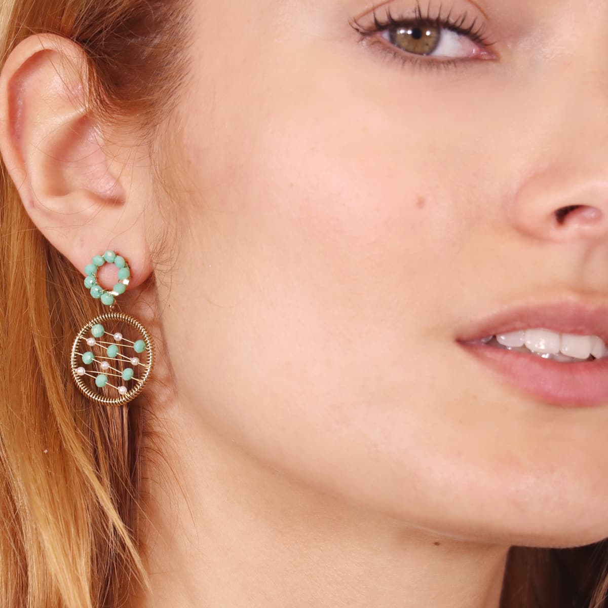 Pendientes Levity Aerial Turquesa Anartxy