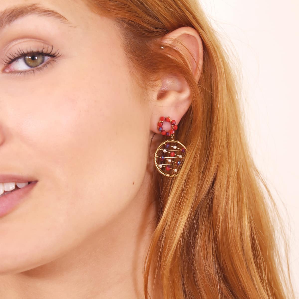 Pendientes Levity Aerial Rojo Anartxy