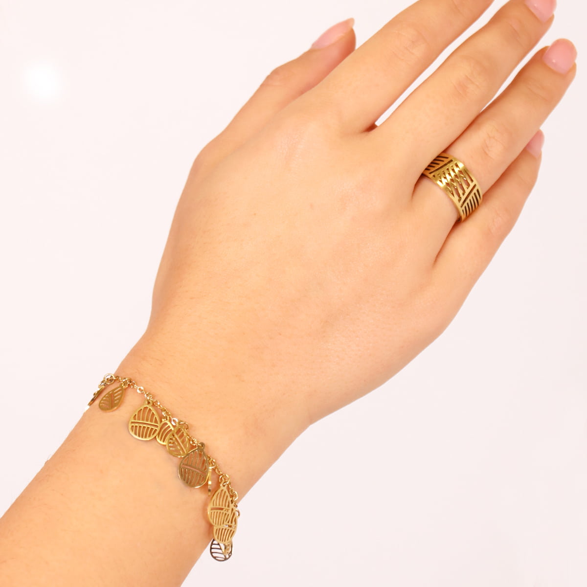 Pulsera Oasis Palms Dorado Anartxy