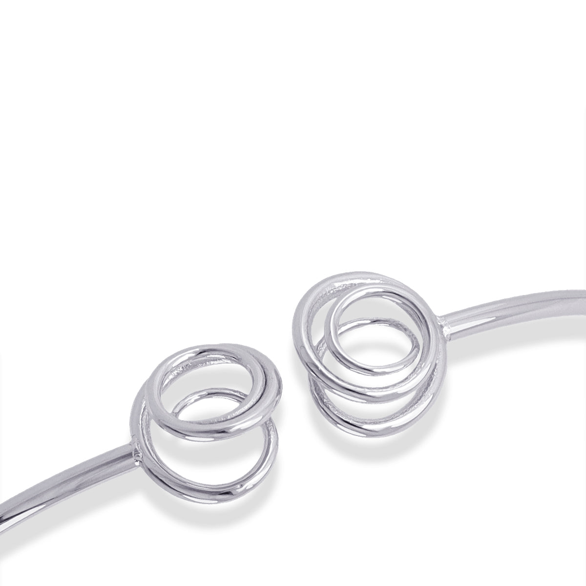 Brazalete flexible Liquid Whirl Plateado Anartxy