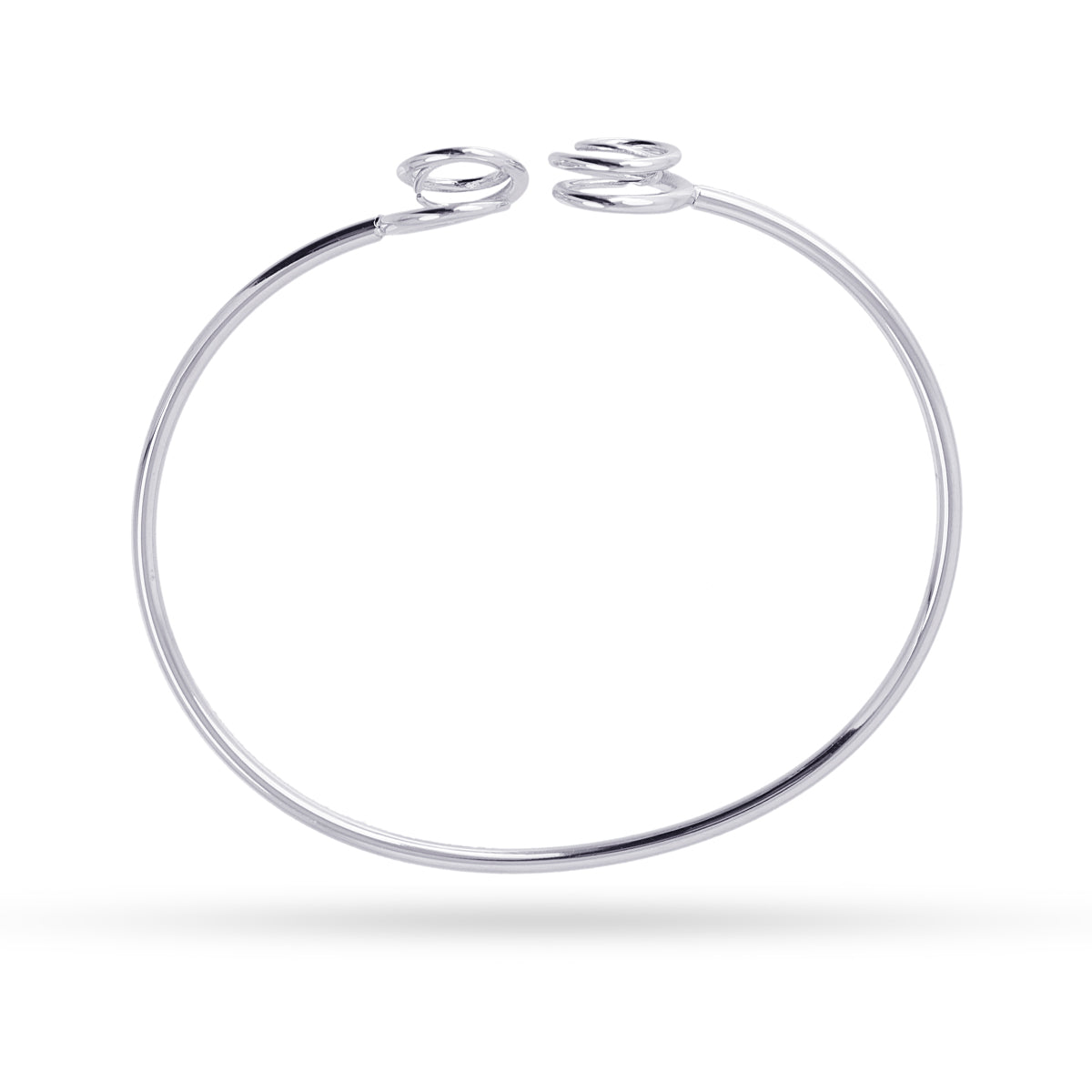 Brazalete flexible Liquid Whirl Plateado Anartxy