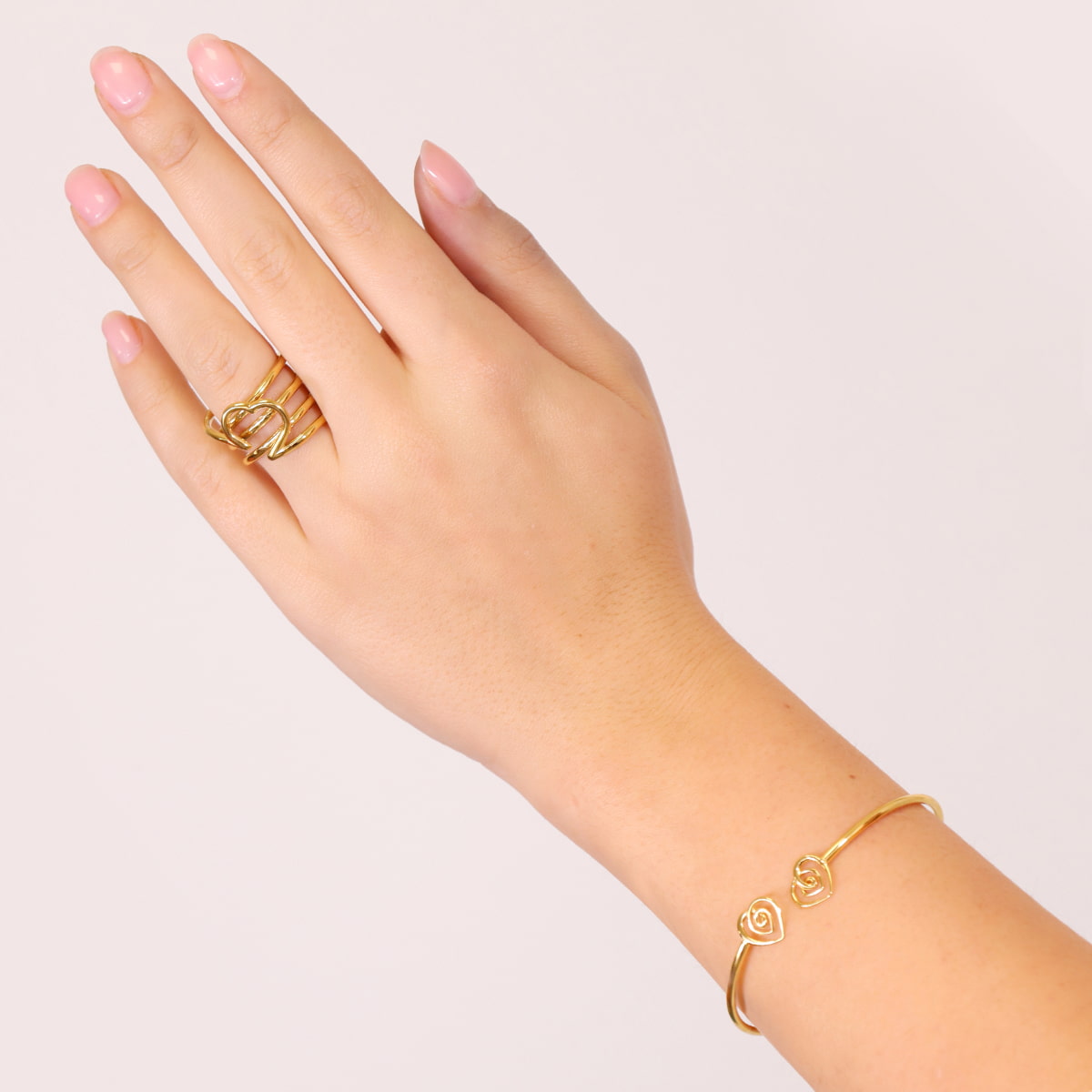 Brazalete flexible Liquid Passion Dorado Anartxy