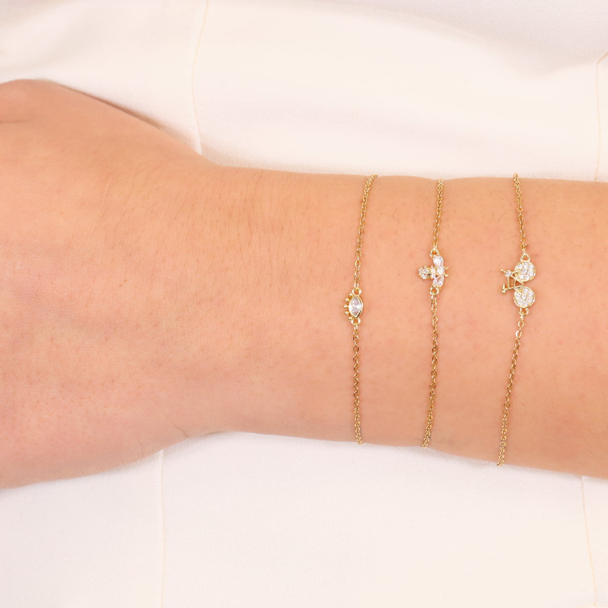 Pulsera Charming Biking Dorado Anartxy