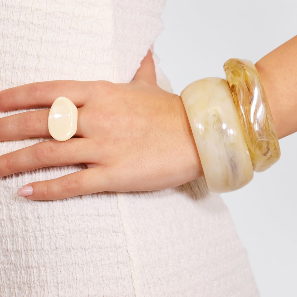 Pulsera Resin Peach Beige Anartxy