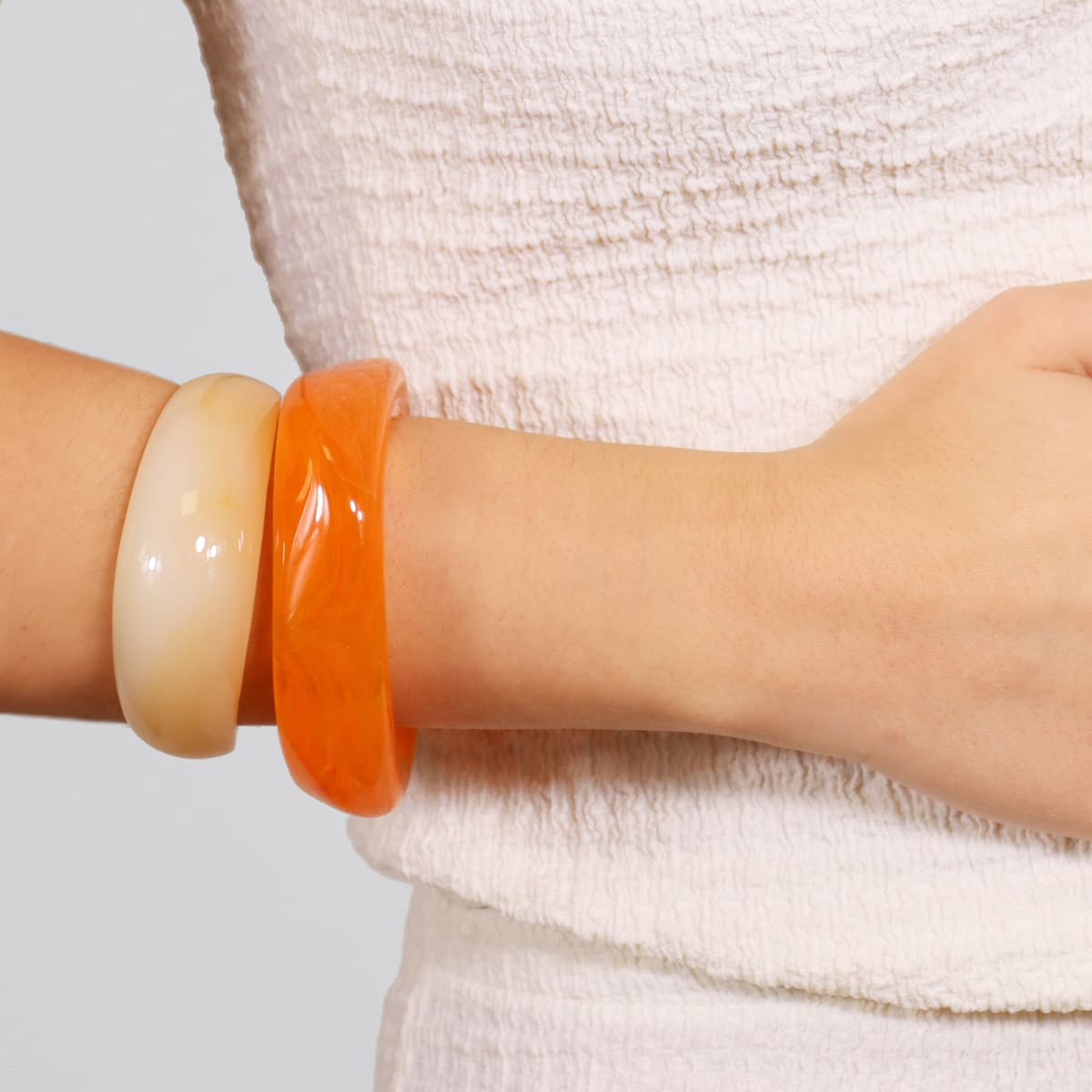 Resin Peach Bracelet