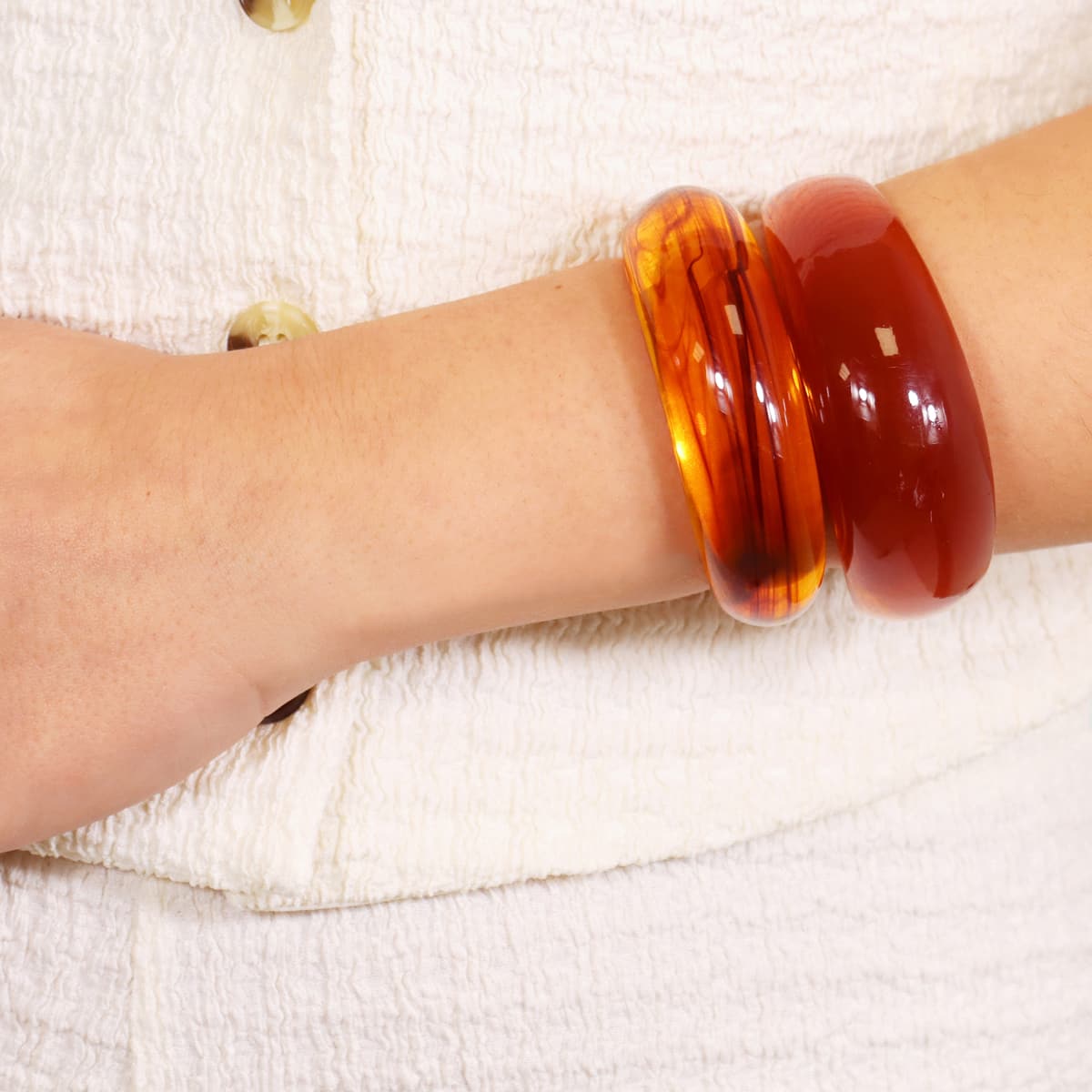 Pulsera Resin Plum Café Anartxy