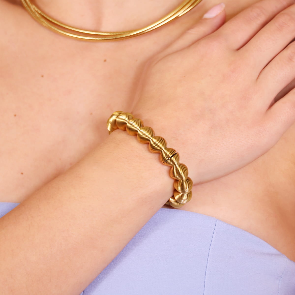 Pulsera Tubogas Stellar Dorado Anartxy