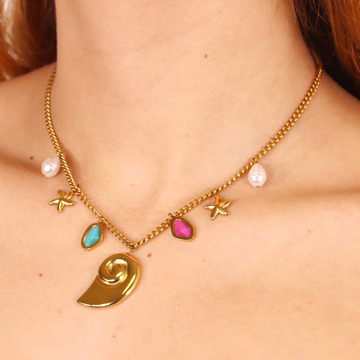 Collar Aqua Seashell