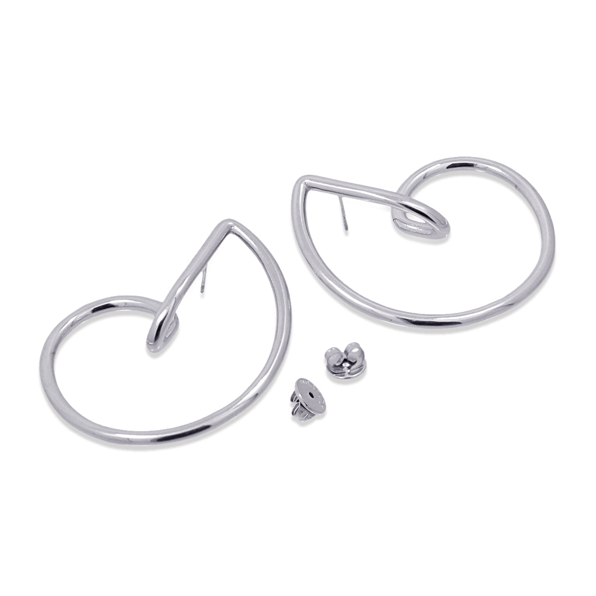 Pendientes Liquid Loop Plateado Anartxy