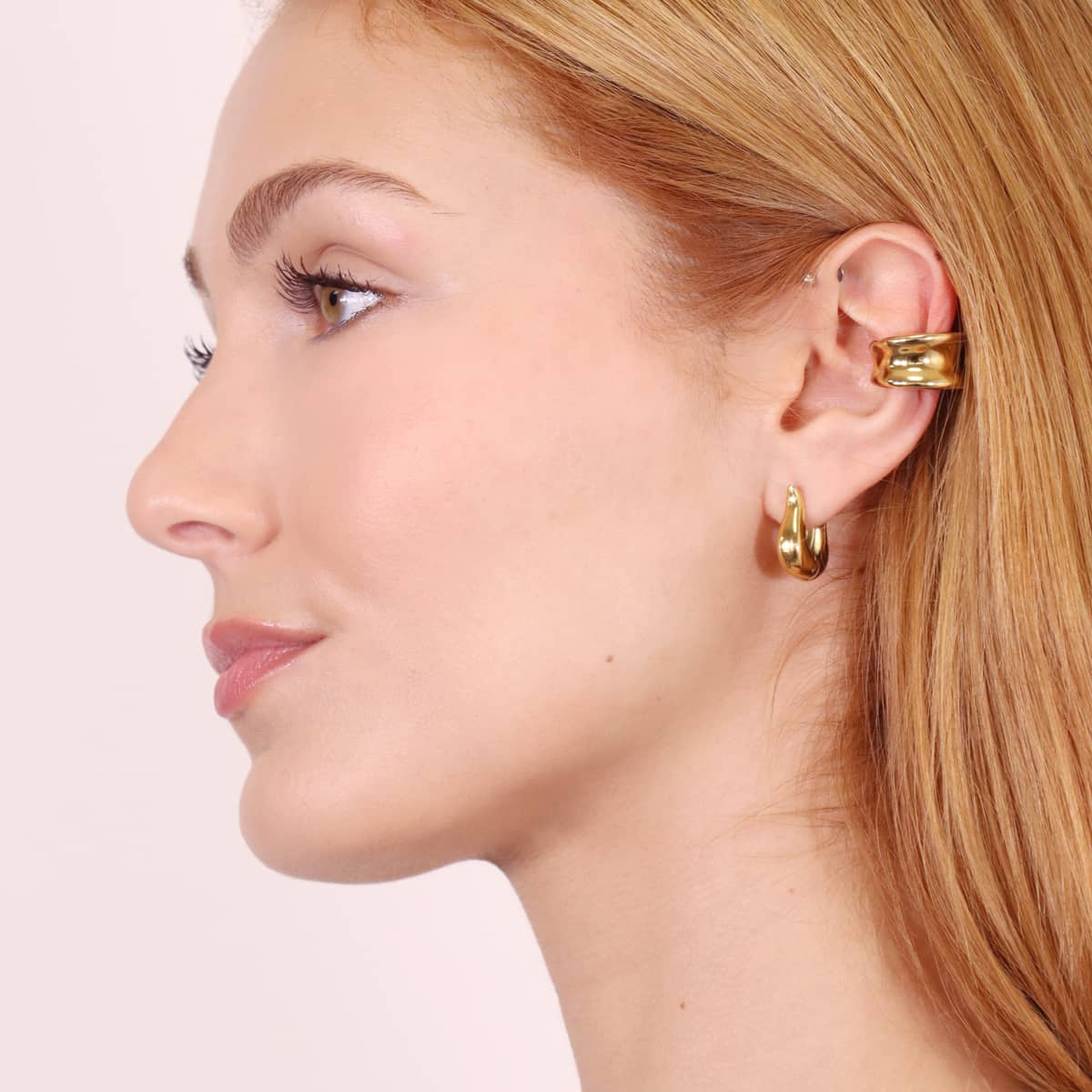 Pendientes Waves Deep Dorado Anartxy