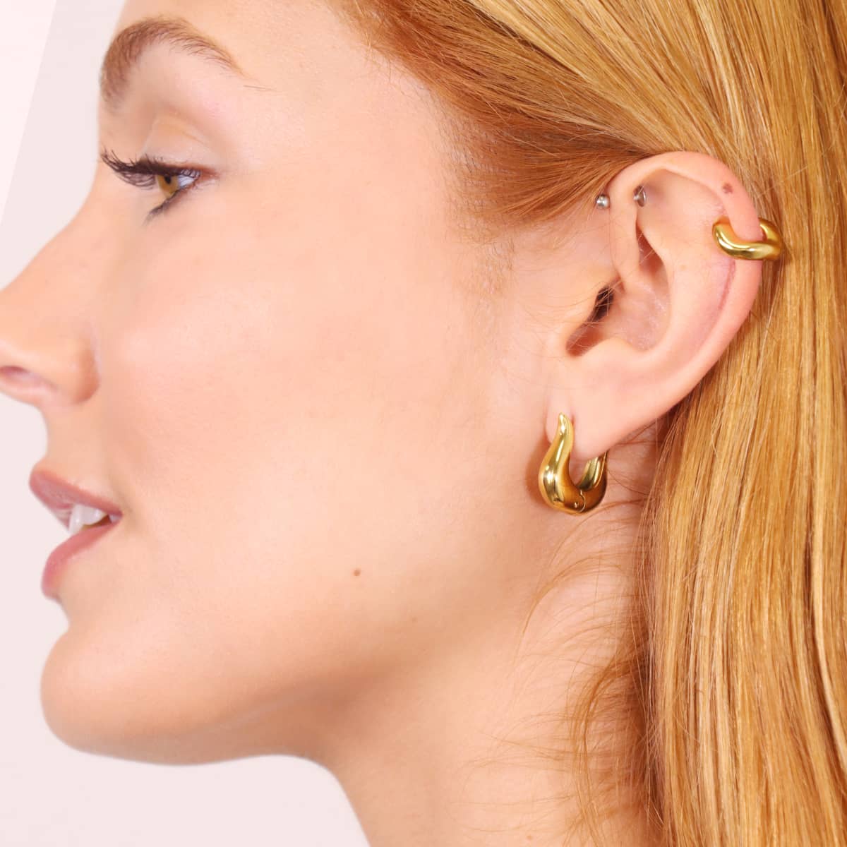 Pendientes Waves Tiny Wave Dorado Anartxy