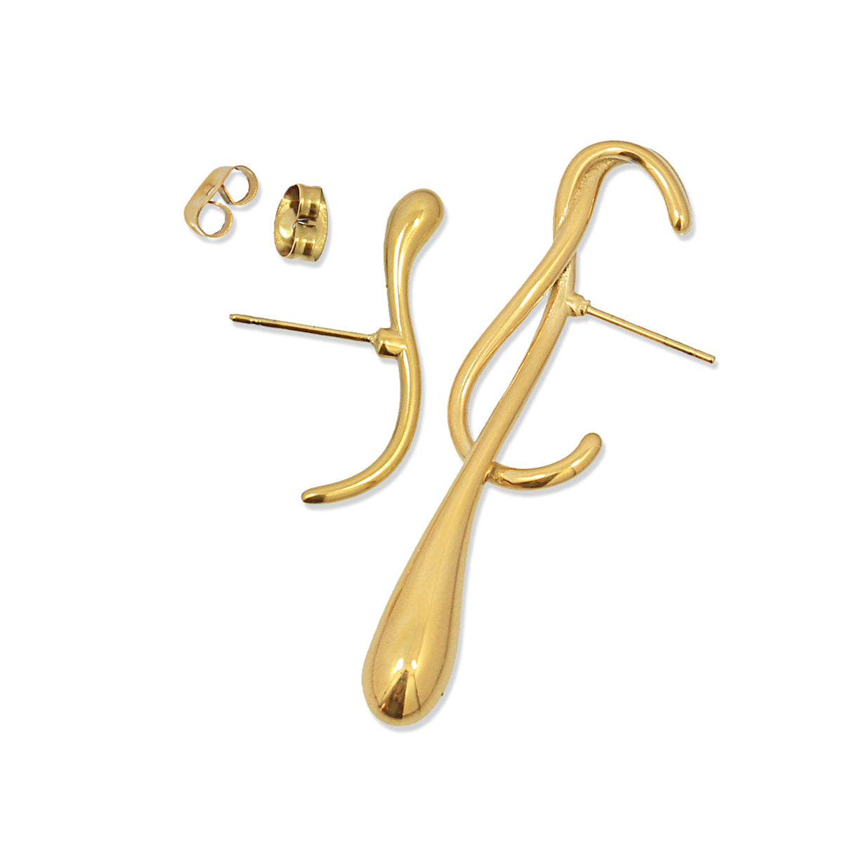 Pendientes Waves Drip Dorado Anartxy