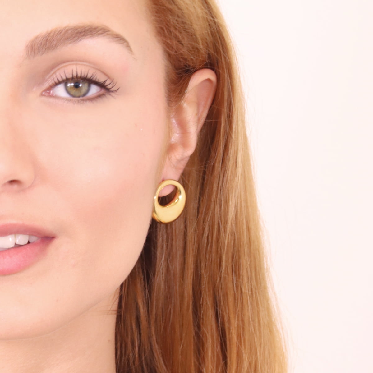 Pendientes Waves Halo Dorado Anartxy