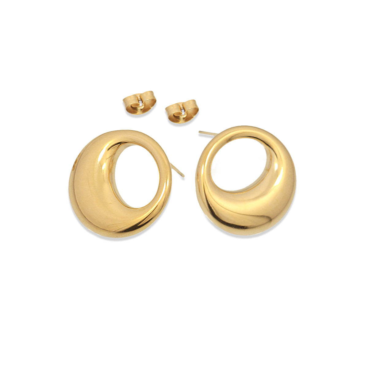 Pendientes Waves Halo Dorado Anartxy