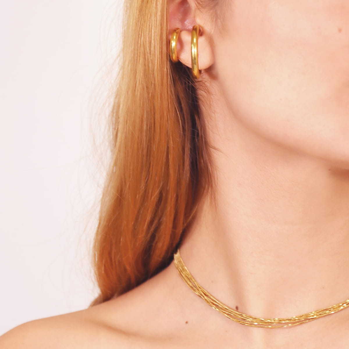 Pendientes Summer Essentials Small Ilussion Dorado Anartxy