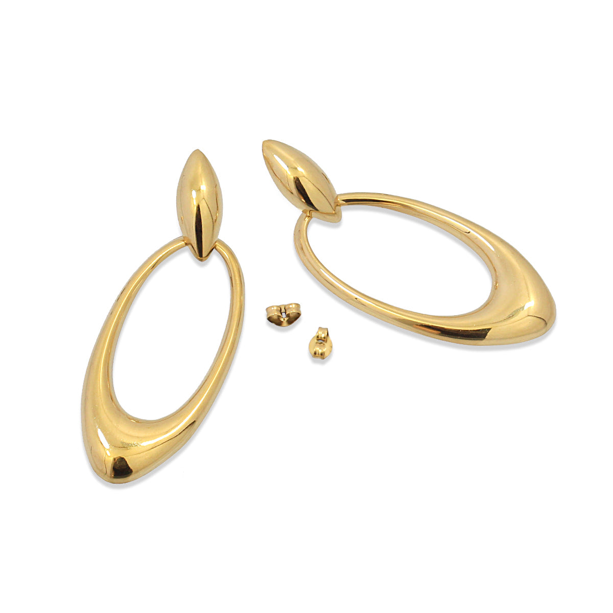 Pendientes Waves Big Wavecrest Dorado Anartxy