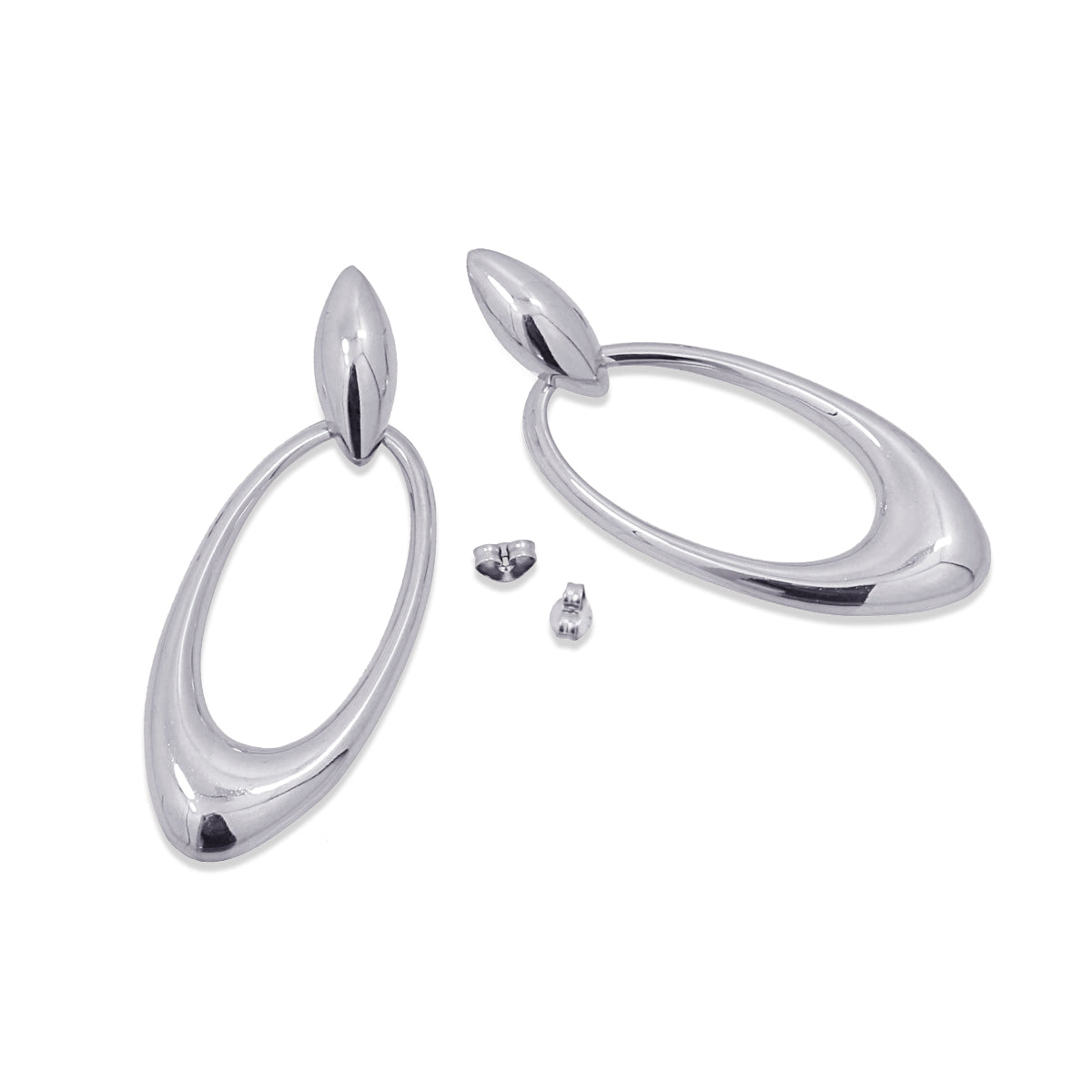 Pendientes Waves Big Wavecrest Plateado Anartxy