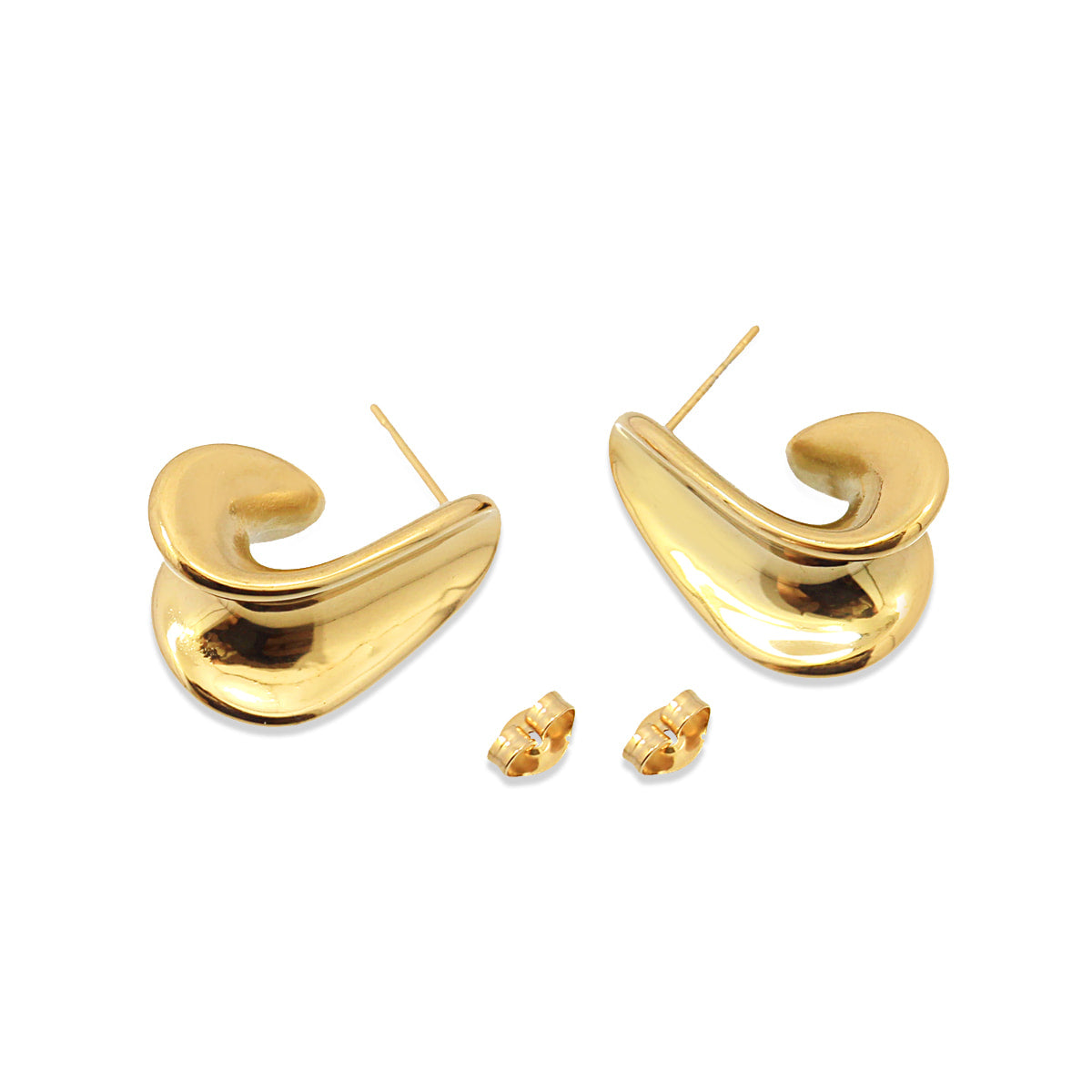 Pendientes Waves Drift Dorado Anartxy