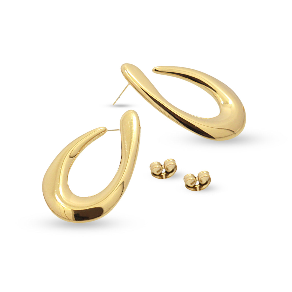 Pendientes Waves Big Nest Dorado Anartxy