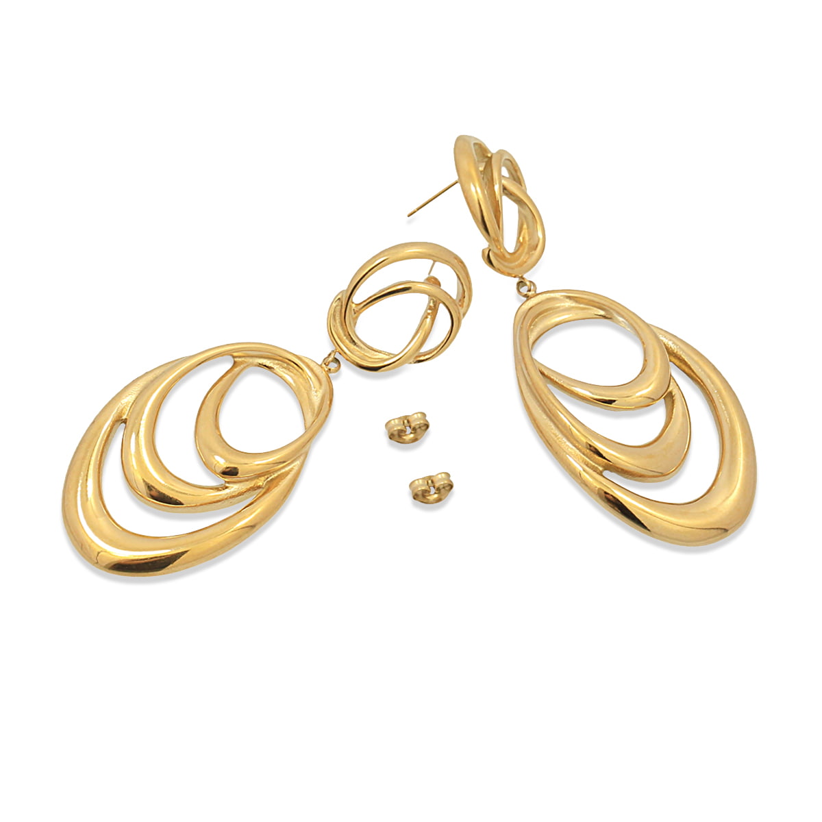 Pendientes Waves Cycle Dorado Anartxy