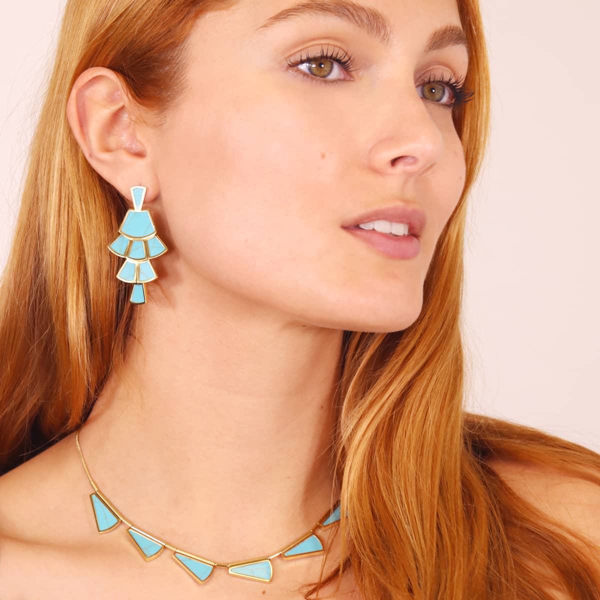 Pendientes Breeze Airy Turquesa Anartxy