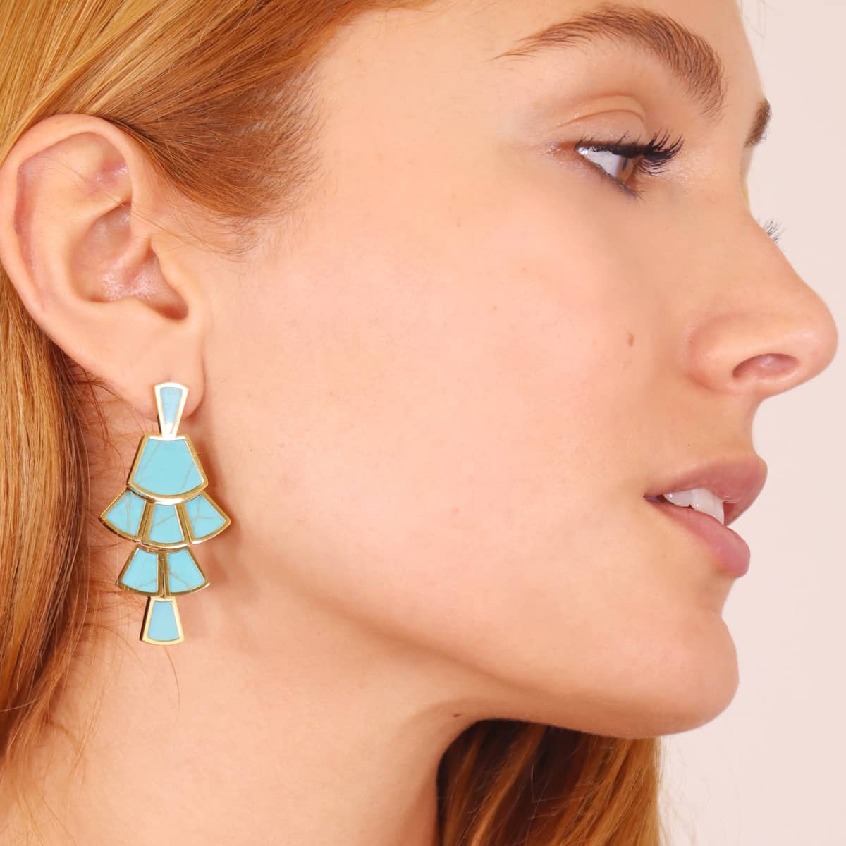 Pendientes Breeze Airy Turquesa Anartxy