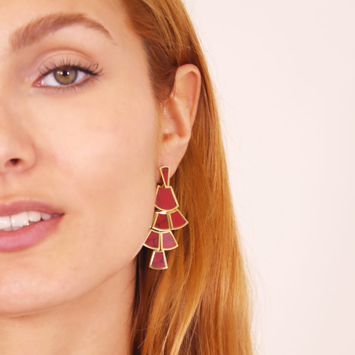 Pendientes Breeze Airy Rojo Anartxy