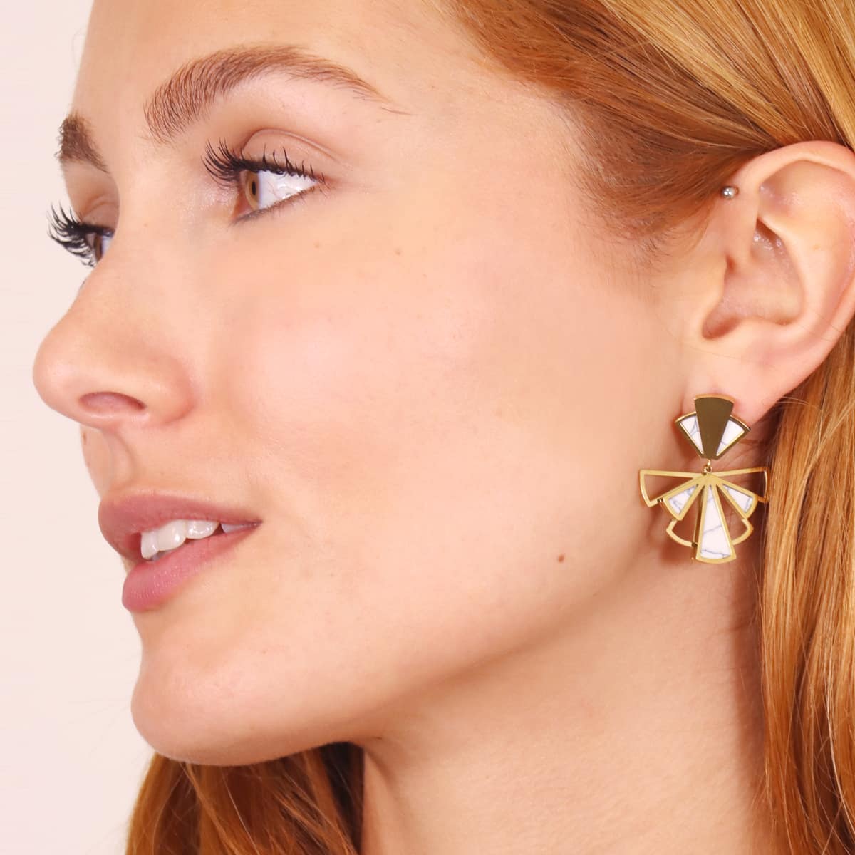 Pendientes Breeze Airglow Blanco Anartxy