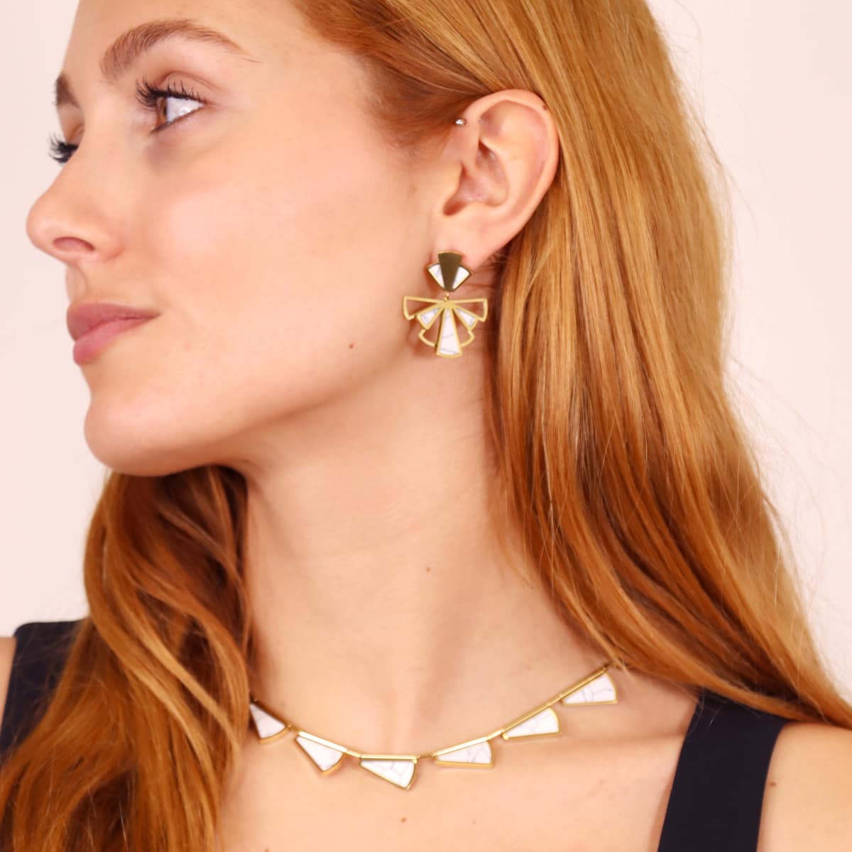 Pendientes Breeze Airglow Blanco Anartxy