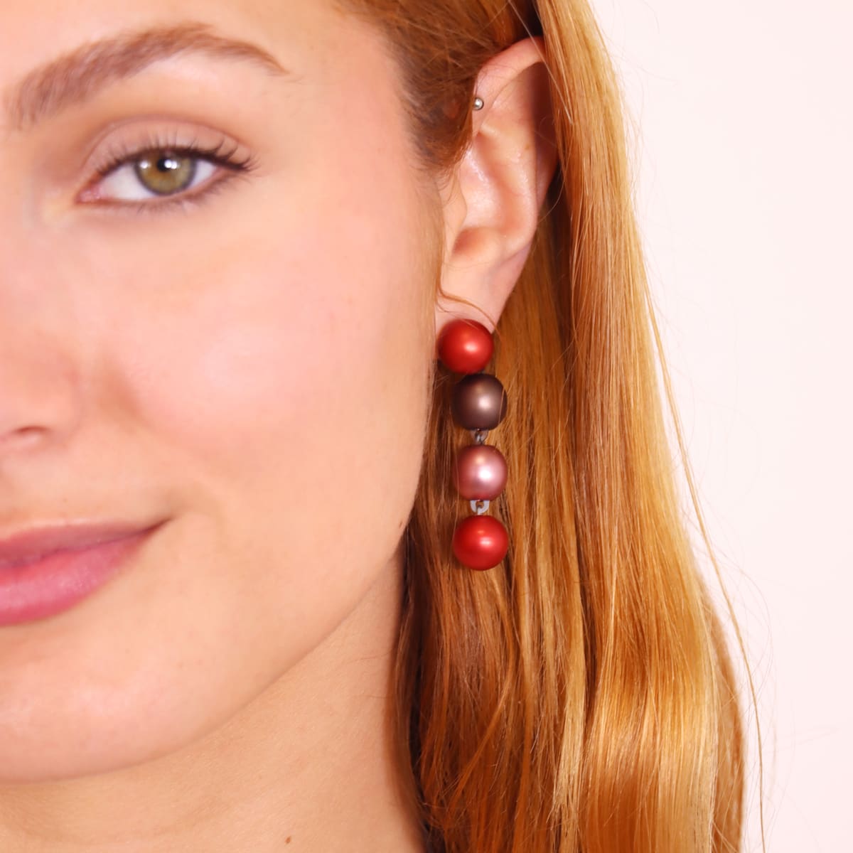 Pendientes Frost Radiance Rojo Anartxy