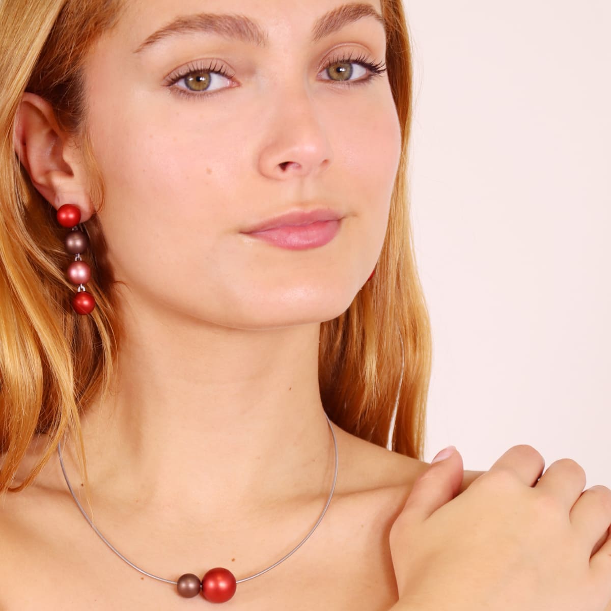 Pendientes Frost Radiance Rojo Anartxy