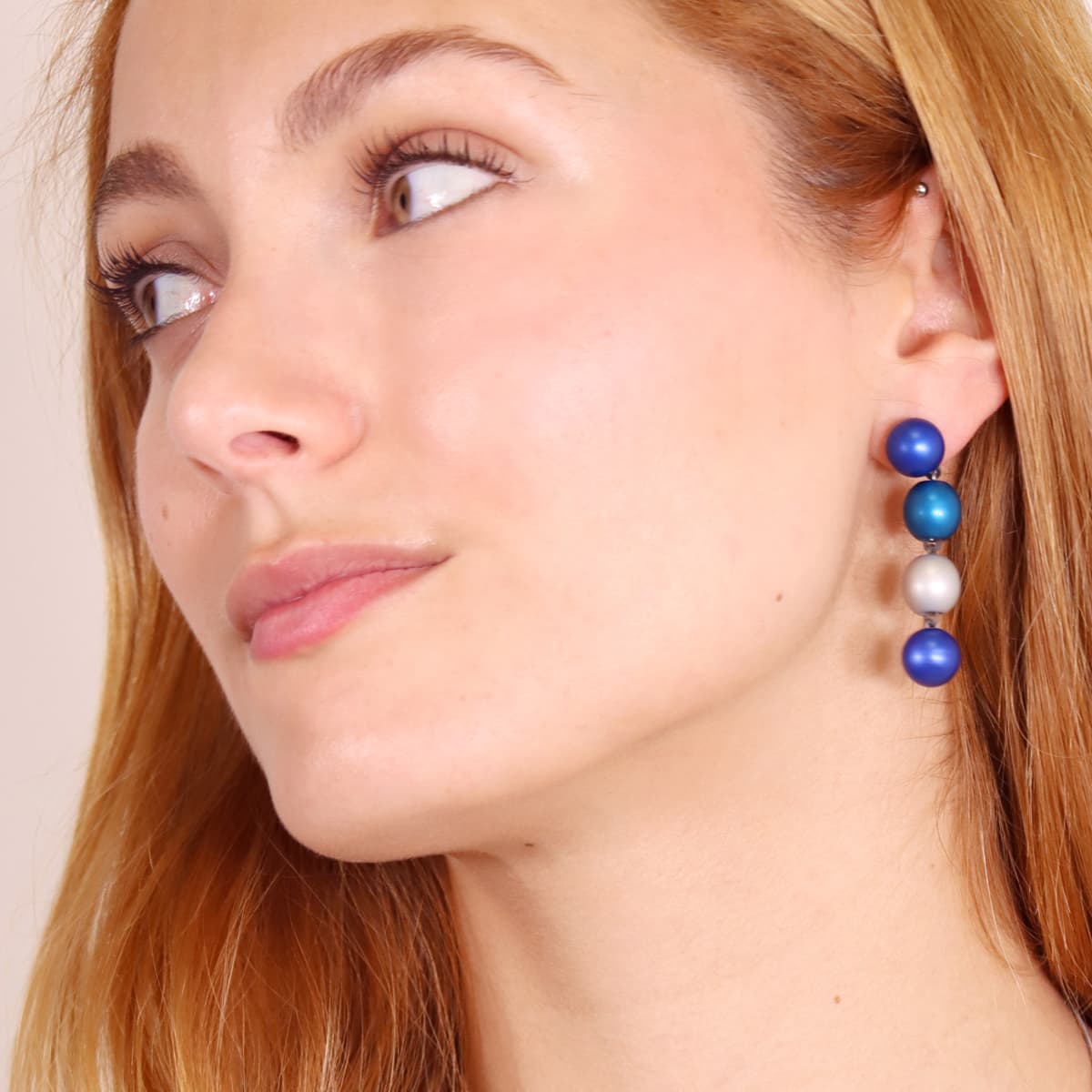 Pendientes Frost Radiance Azul Anartxy