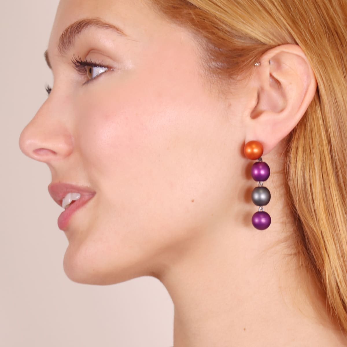 Pendientes Frost Radiance Morado Anartxy