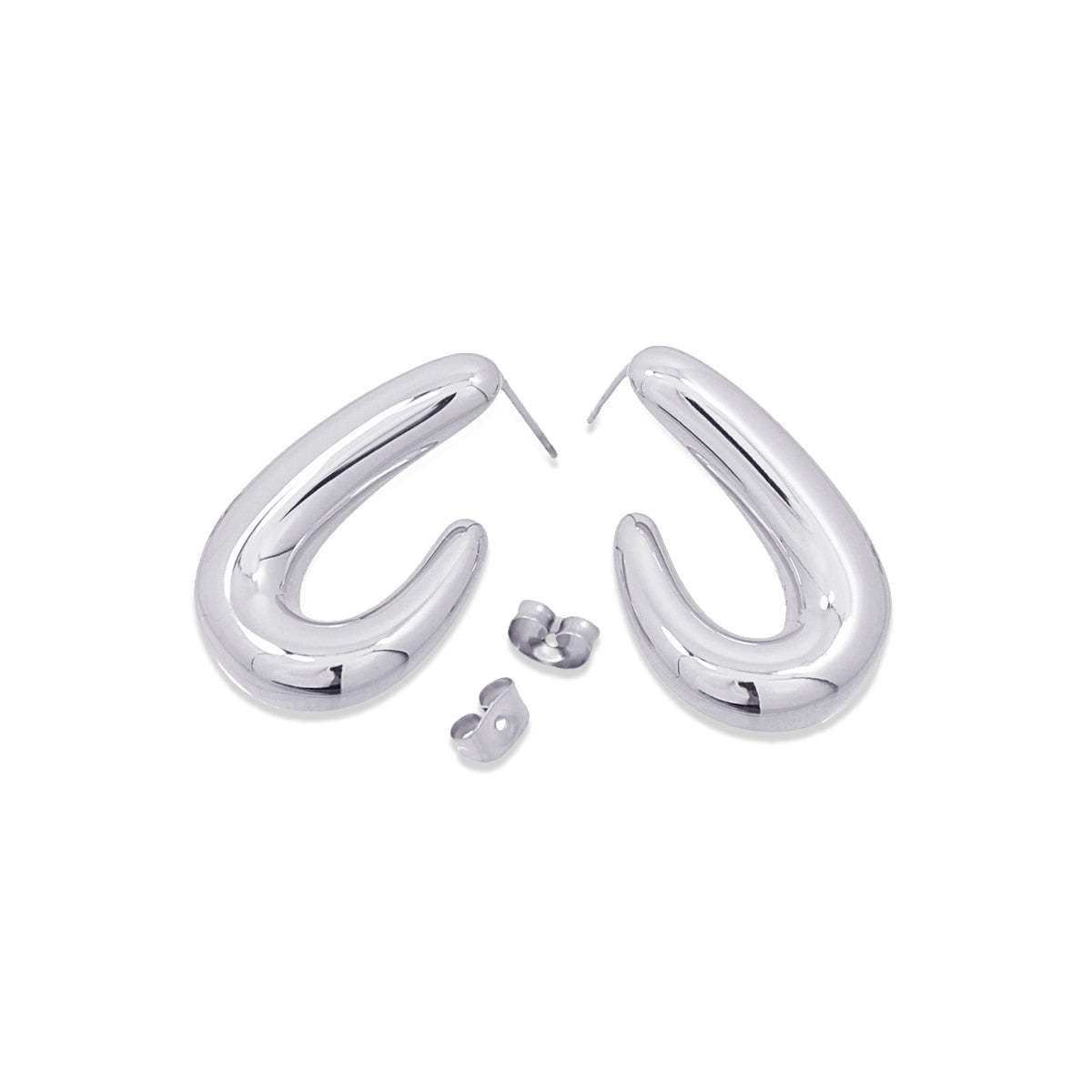 Pendientes Waves Nest Plateado Anartxy