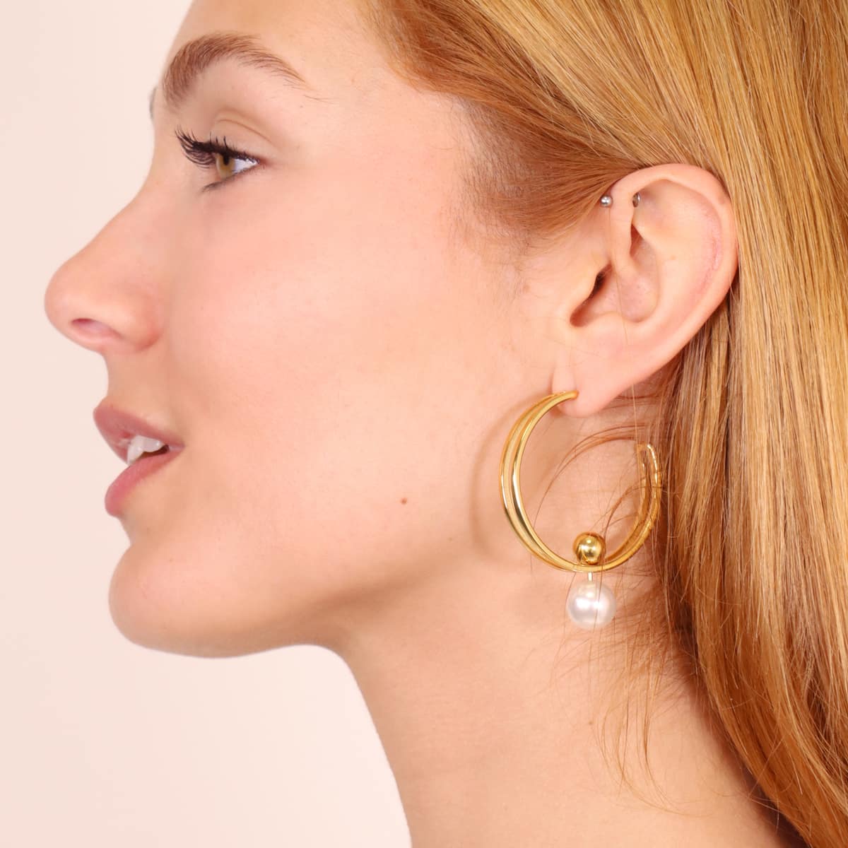 Pendientes Orbit Pure Dorado Anartxy