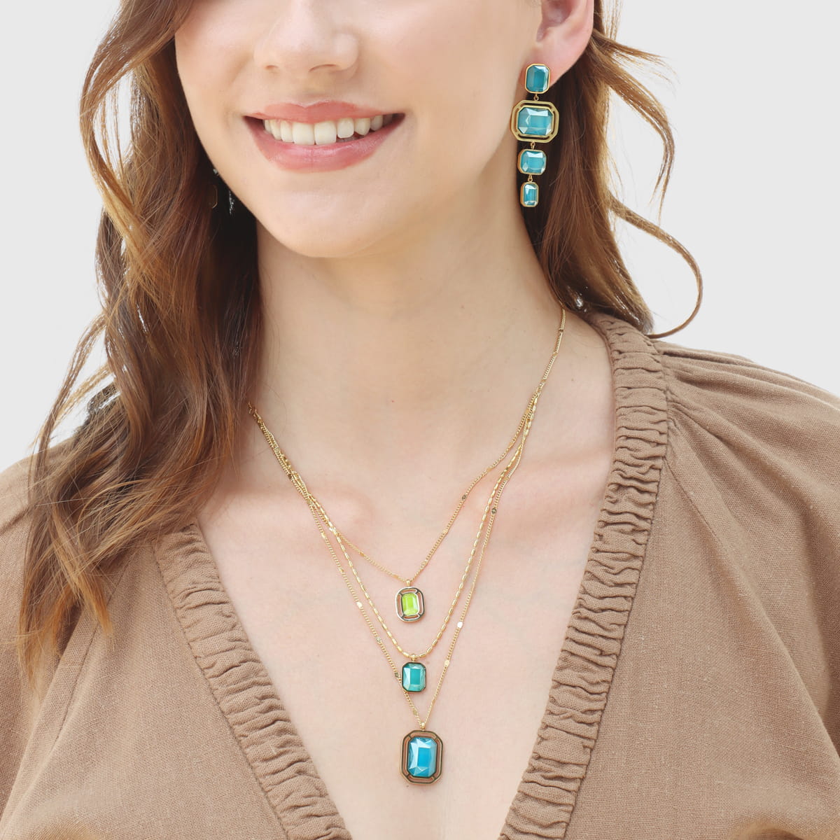 Pendientes Pixels Glowd Azul Anartxy