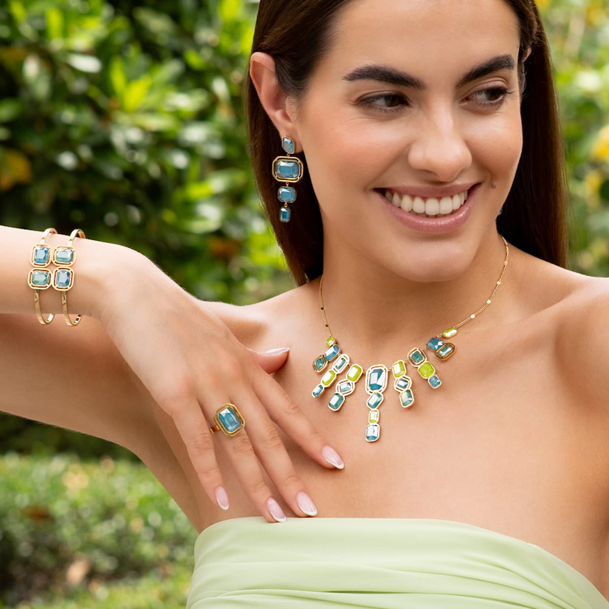 Pendientes Pixels Glowd Azul Anartxy