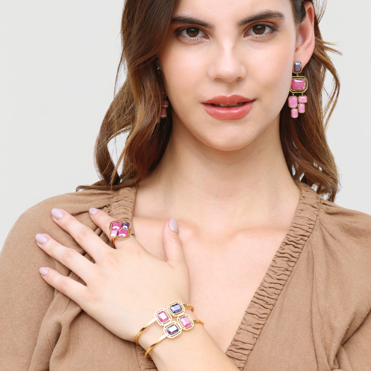 Pendientes Pixels Shadea Rosa Anartxy