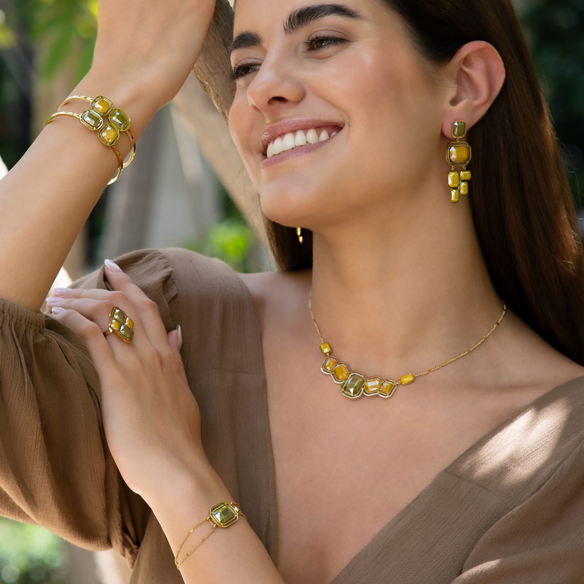 Pendientes Pixels Shadea Amarillo Anartxy