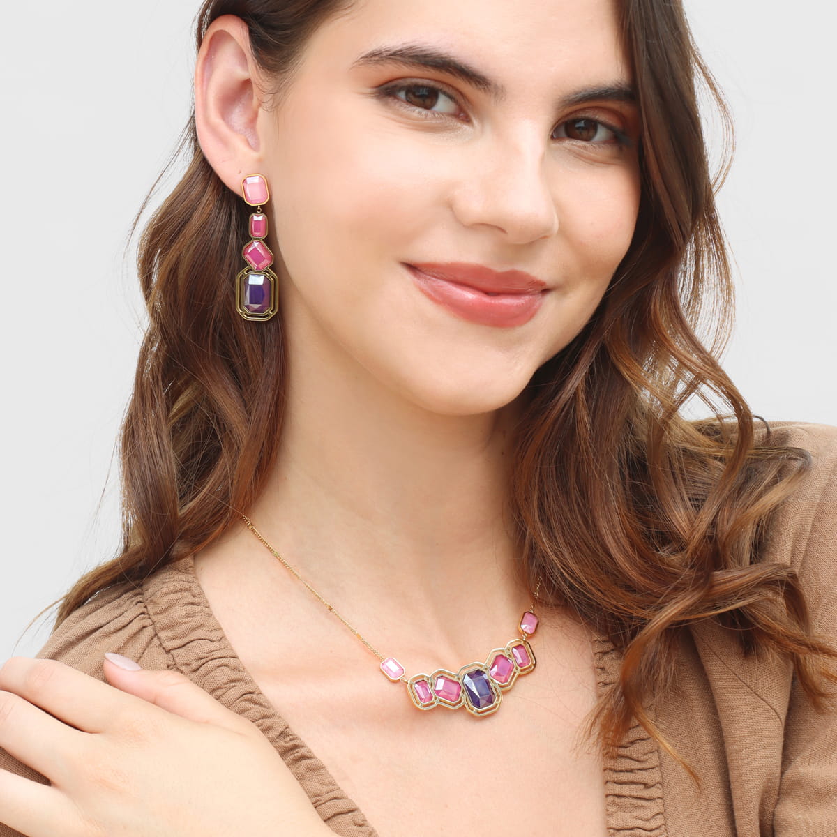 Pendientes Pixels Solesse Rosa Anartxy