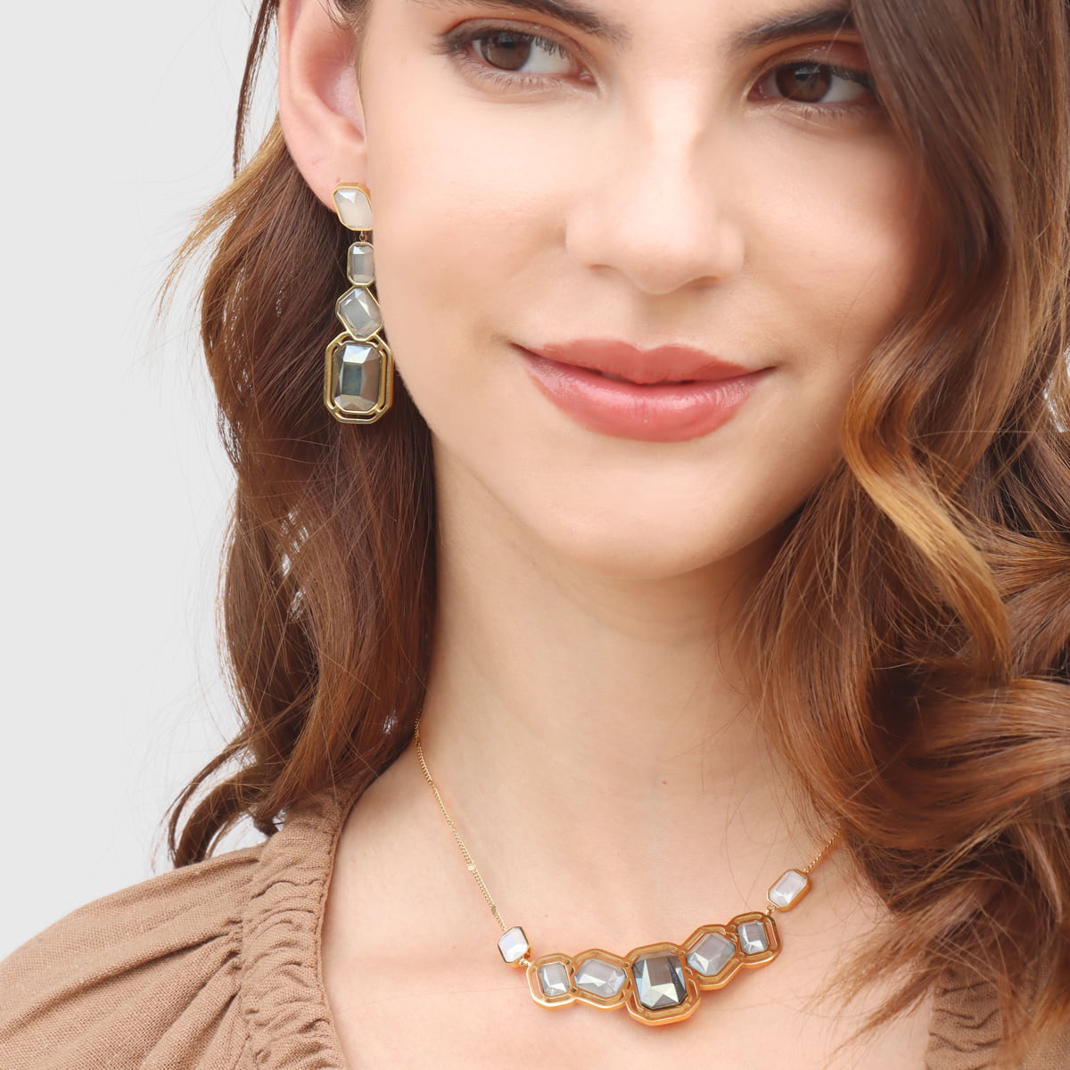 Pendientes Pixels Solesse Gris Anartxy