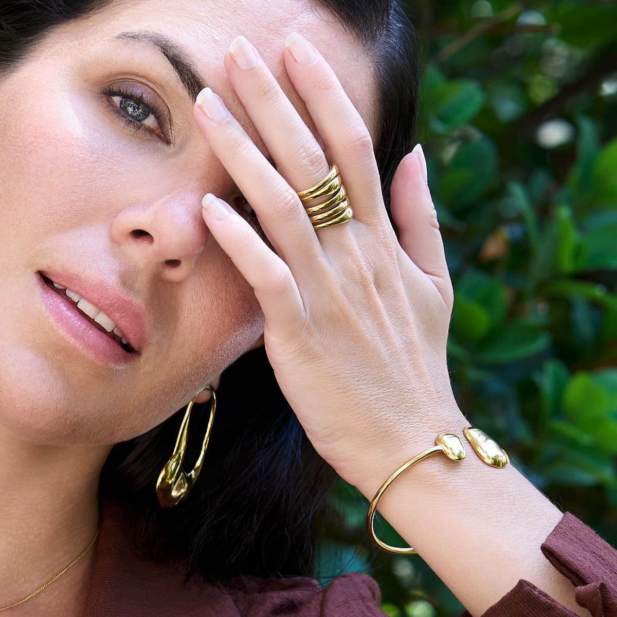 Pendientes Waves Blaze Dorado Anartxy