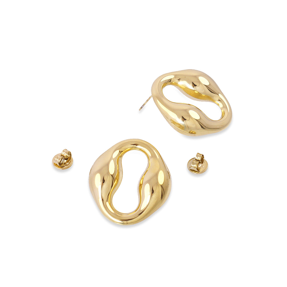 Pendientes Waves Snag Dorado Anartxy