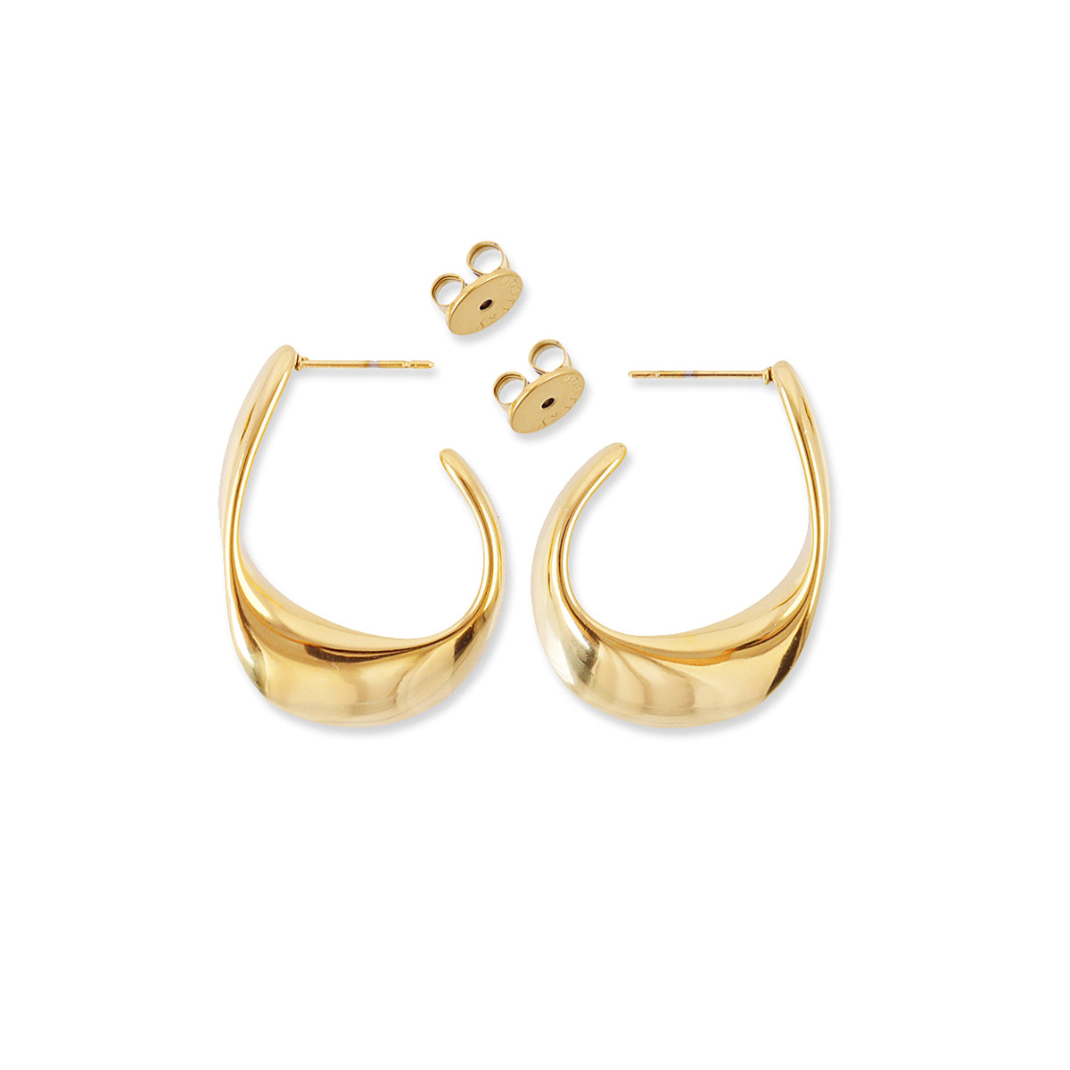 Pendientes Waves Slick Dorado Anartxy