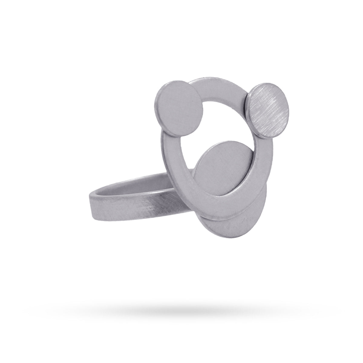 Anillo Tirana Plateado Anartxy